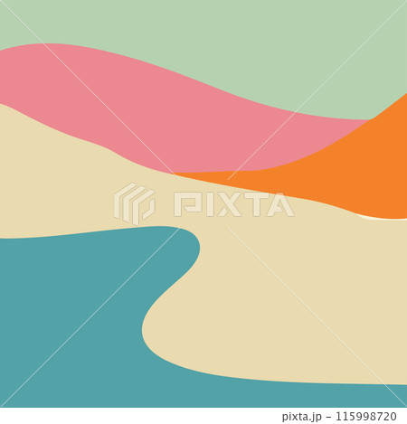 Colorful Abstract Hills Vector illustration 115998720