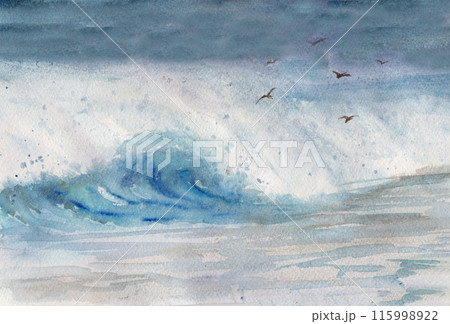 rough seas in bad weather 115998922