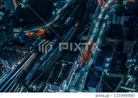 ハルカス300展望台から見る大阪の夜景 ハルカス300展望台から見る大阪の夜景 115998980