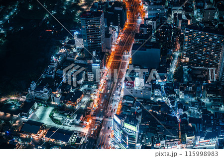 ハルカス300展望台から見る大阪の夜景 ハルカス300展望台から見る大阪の夜景 115998983