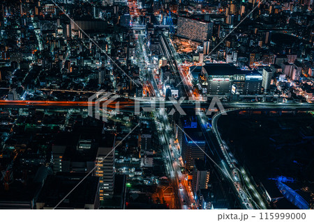 ハルカス300展望台から見る大阪の夜景 115999000