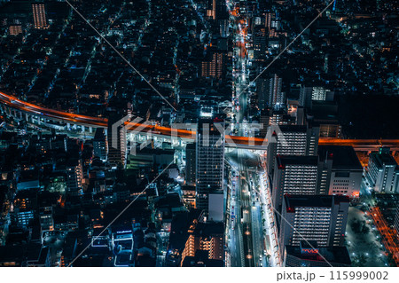 ハルカス300展望台から見る大阪の夜景 115999002