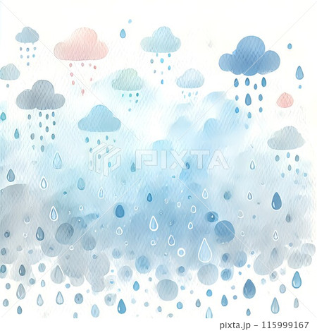 雨の降るイラスト 雨の降るイラスト 115999167