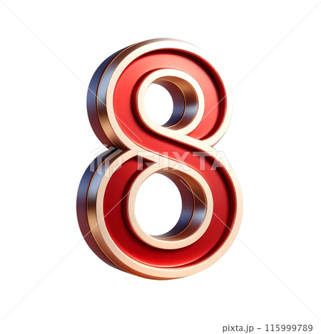 3d number eight 115999789