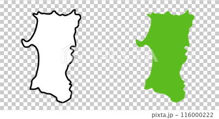 簡單的日本秋田縣地圖圖示說明 116000222