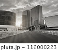 都会の夕日の風景 116000223