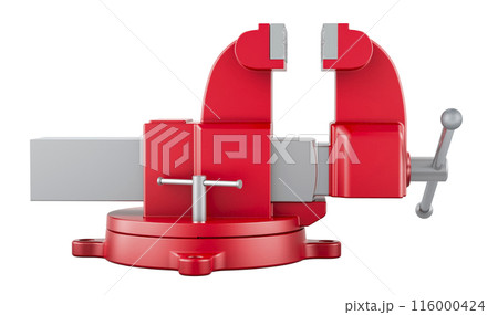 Red Bench Vise, 3D rendering 116000424