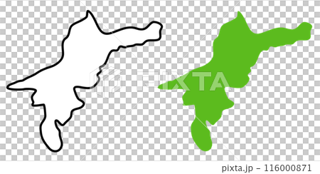 シンプルな日本の愛媛県の地図のアイコンイラスト シンプルな日本の愛媛県の地図のアイコンイラスト 116000871