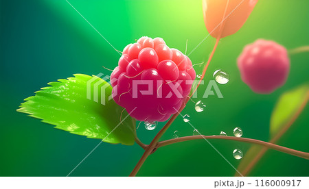 CGイラスト　ラズベリーのイメージ素材 116000917