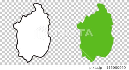 Simple map illustration of Shiga prefecture in Japan 116000960