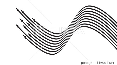 perspective arrows on white background. growth concept. Vector illustration 116001484