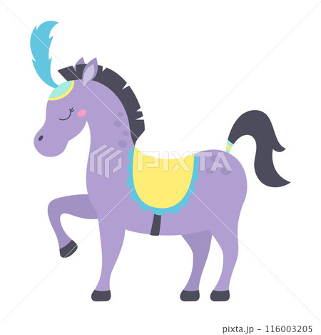 cartoon circus horse 116003205
