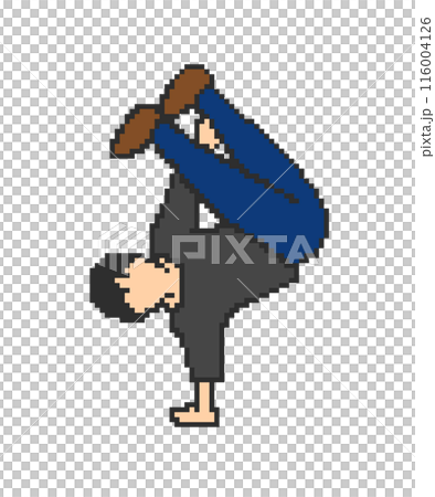 霹靂舞男_像素藝術（黑色衣服） 116004126