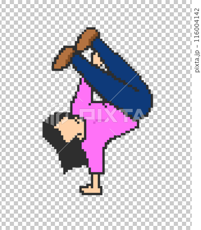 霹靂舞 Woman_dot 圖片（粉紅衣服） 116004142