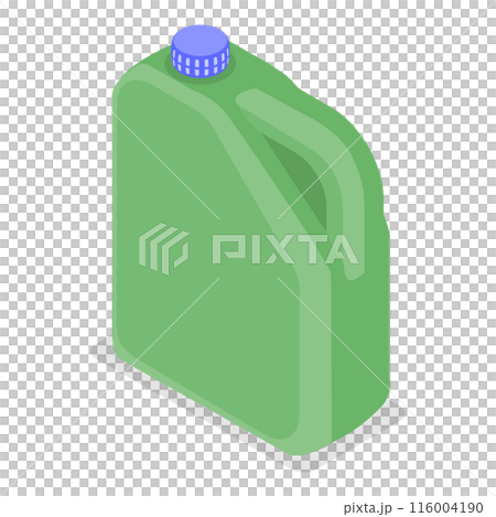 3D Isometric Flat  Set of Blank Plastic Canister. Item 4 116004190