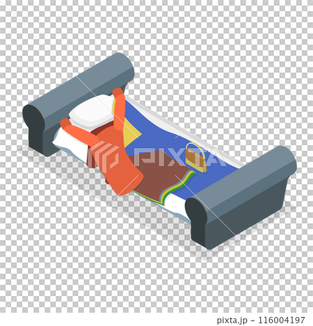 3D Isometric Flat Set of Scattered and Messy Clothes. Item 4 3D Isometric Flat Set of Scattered and Messy Clothes. Item 4 116004197