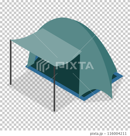 3D Isometric Flat  Set of Camping Travel Tents. Item 2 116004211