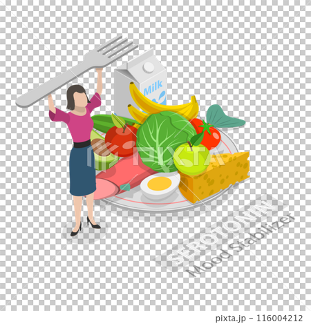 3D Isometric Flat  Illustration of Happy Hormones. Item 5 116004212