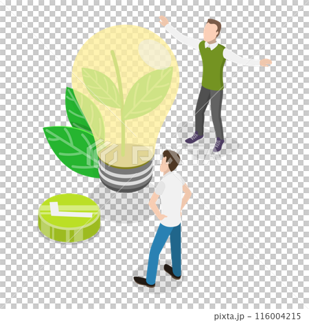 3D Isometric Flat  Illustration of ESG. Item 1 116004215