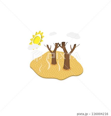 3D Isometric Flat  Set of Natural and Human-Caused Disasters. Item 3 116004216