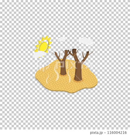 3D Isometric Flat  Set of Natural and Human-Caused Disasters. Item 3 116004216