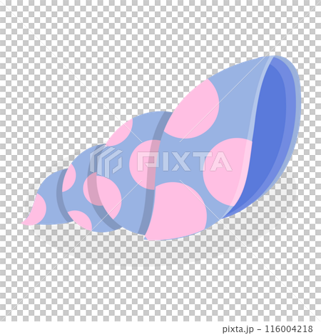3D Isometric Flat  Set of Seashells. Item 5 116004218