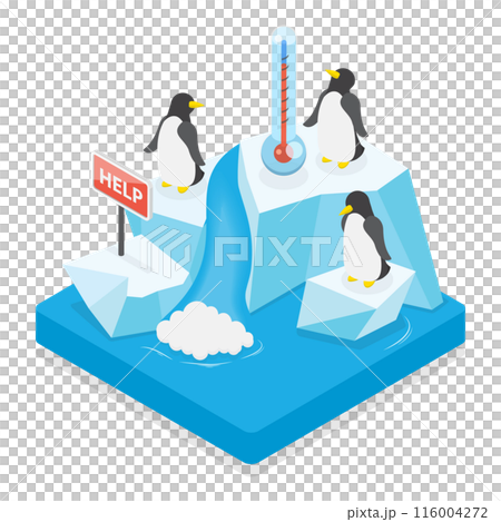 3D Isometric Flat Illustration of Global Warming. Item 2 3D Isometric Flat Illustration of Global Warming. Item 2 116004272