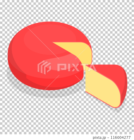 3D Isometric Flat  Set of Cheese Set. Item 3 116004277