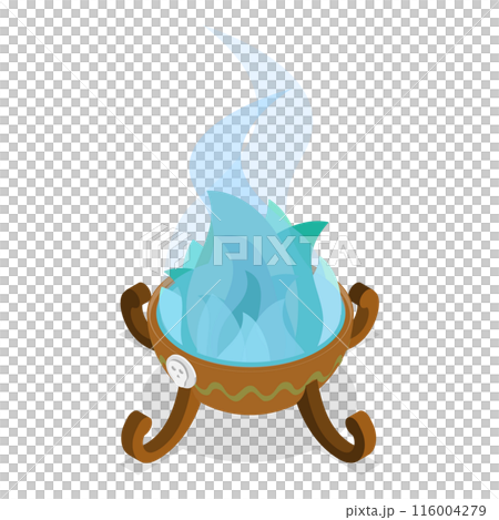 3D Isometric Flat Set of Boiling Cauldrons. Item 1 3D Isometric Flat Set of Boiling Cauldrons. Item 1 116004279