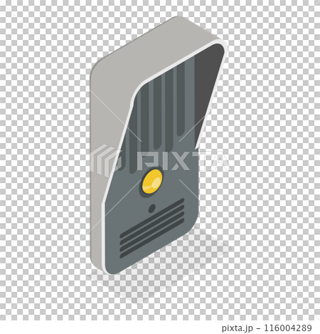 3D Isometric Flat  Set of Intercom Equipment Items. Item 2 116004289