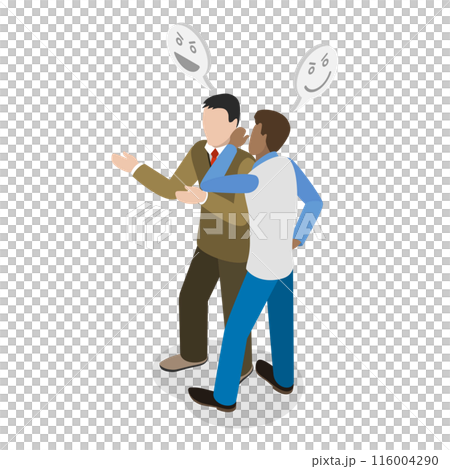 3D Isometric Flat  Set of Gossips. Item 4 116004290