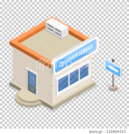 3D Isometric Flat  Set of Railway Station Elements. Item 6 3D Isometric Flat  Set of Railway Station Elements. Item 6 116004353