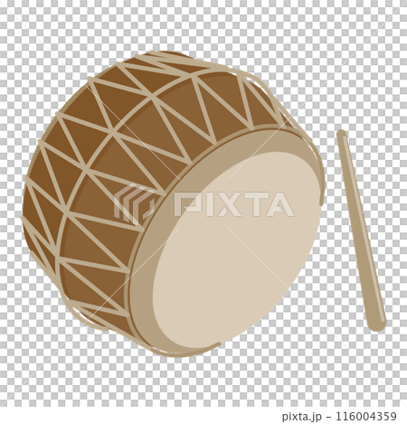 3D Isometric Flat  Set of Korean Music Instruments. Item 4 116004359