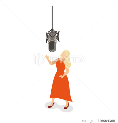 3D Isometric Flat  Set of Talented Singers. Item 3 116004366