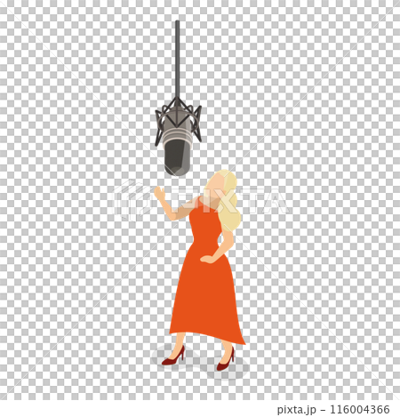 3D Isometric Flat  Set of Talented Singers. Item 3 116004366
