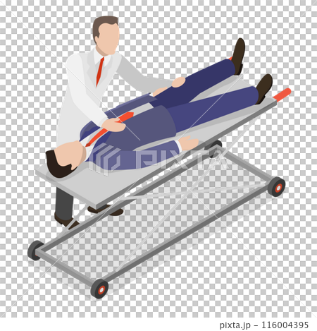3D Isometric Flat  Illustration of Urgency Care. Item 2 116004395