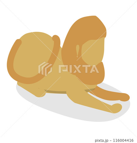 3D Isometric Flat  Set of Egypt Symbols. Item 7 116004416