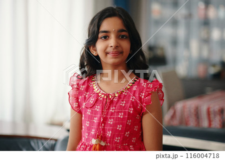Portrait Of Indian Little Girl 116004718