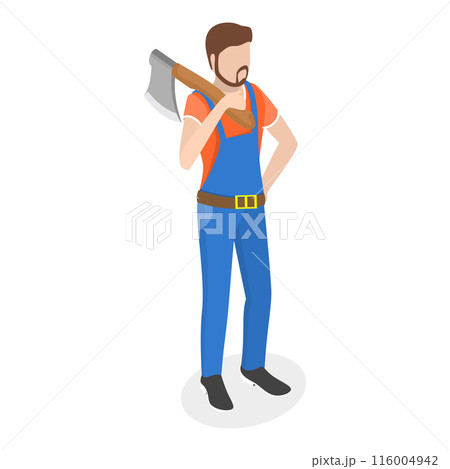 3D Isometric Flat Illustration of Timber Industry. Item 3 3D Isometric Flat Illustration of Timber Industry. Item 3 116004942