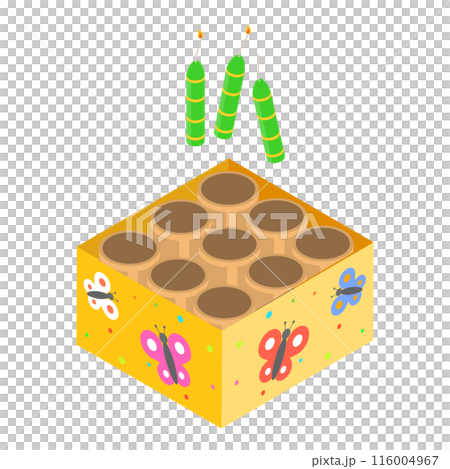 3D Isometric Flat Icon of Firecrackers Set. Item 9 3D Isometric Flat Icon of Firecrackers Set. Item 9 116004967