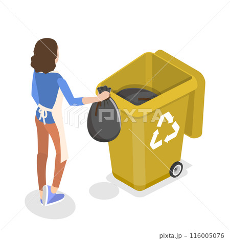 3D Isometric Flat Set of Household Chores. Item 4 3D Isometric Flat Set of Household Chores. Item 4 116005076