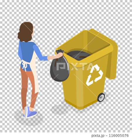 3D Isometric Flat Set of Household Chores. Item 4 3D Isometric Flat Set of Household Chores. Item 4 116005076