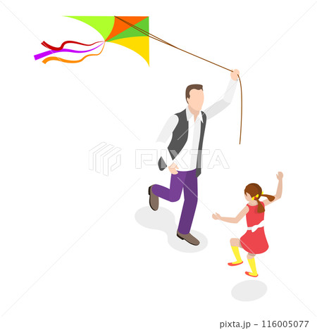 3D Isometric Flat Illustration of Father And Child. Item 1 3D Isometric Flat Illustration of Father And Child. Item 1 116005077