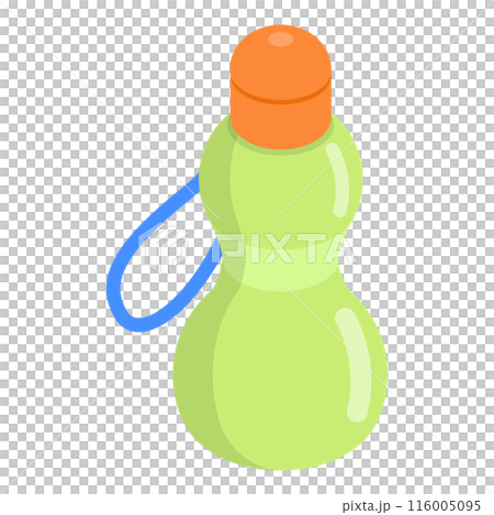 3D Isometric Flat  Set of Thermoses. Item 1 3D Isometric Flat  Set of Thermoses. Item 1 116005095