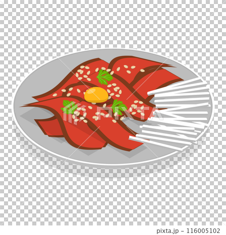3D Isometric Flat  Set of Korean Food. Item 1 116005102