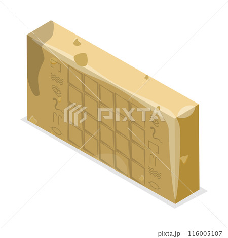 3D Isometric Flat  Set of Egypt Ancient Walls. Item 1 116005107