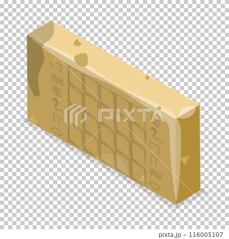 3D Isometric Flat  Set of Egypt Ancient Walls. Item 1 116005107