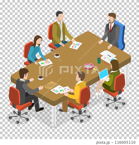 3D Isometric Flat  Illustration of Negotiation. Item 1 116005110