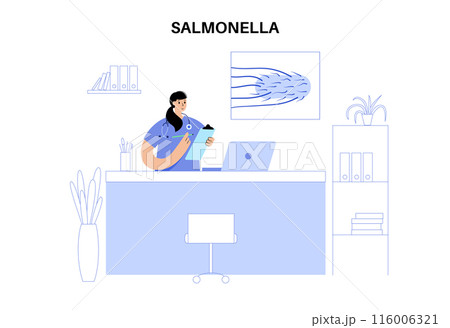 .Salmonella Typhimurium Cells .Salmonella Typhimurium Cells 116006321