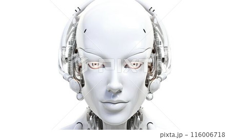 Android head close up with humanoid features....のイラスト素材 [116006718] - PIXTA